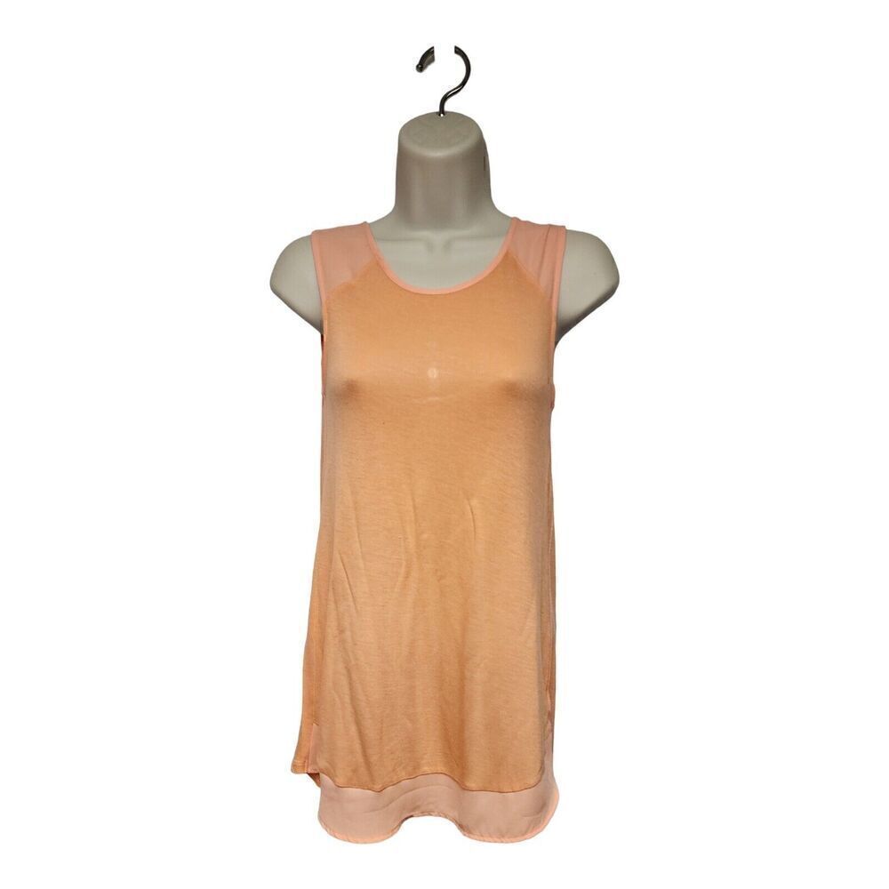 Merona Women Orange Semi Sheer Fabric Accent Size XS/P